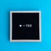 love you on chalkboard
